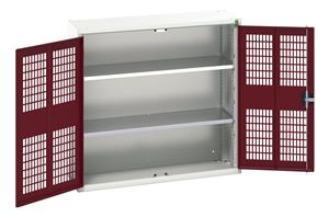 16926752.** verso ventilated door cupboard with 2 shelves. WxDxH: 1050x350x1000mm. RAL 7035/5010 or selected
